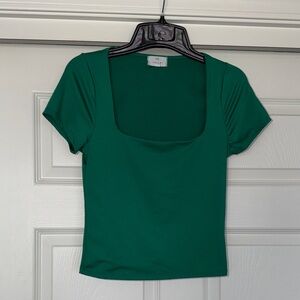 Elegant Green Crop Top for Women